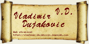 Vladimir Dujaković vizit kartica